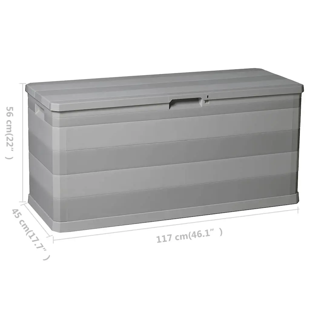 Grey Garden Storage Box for Outdoor Spaces