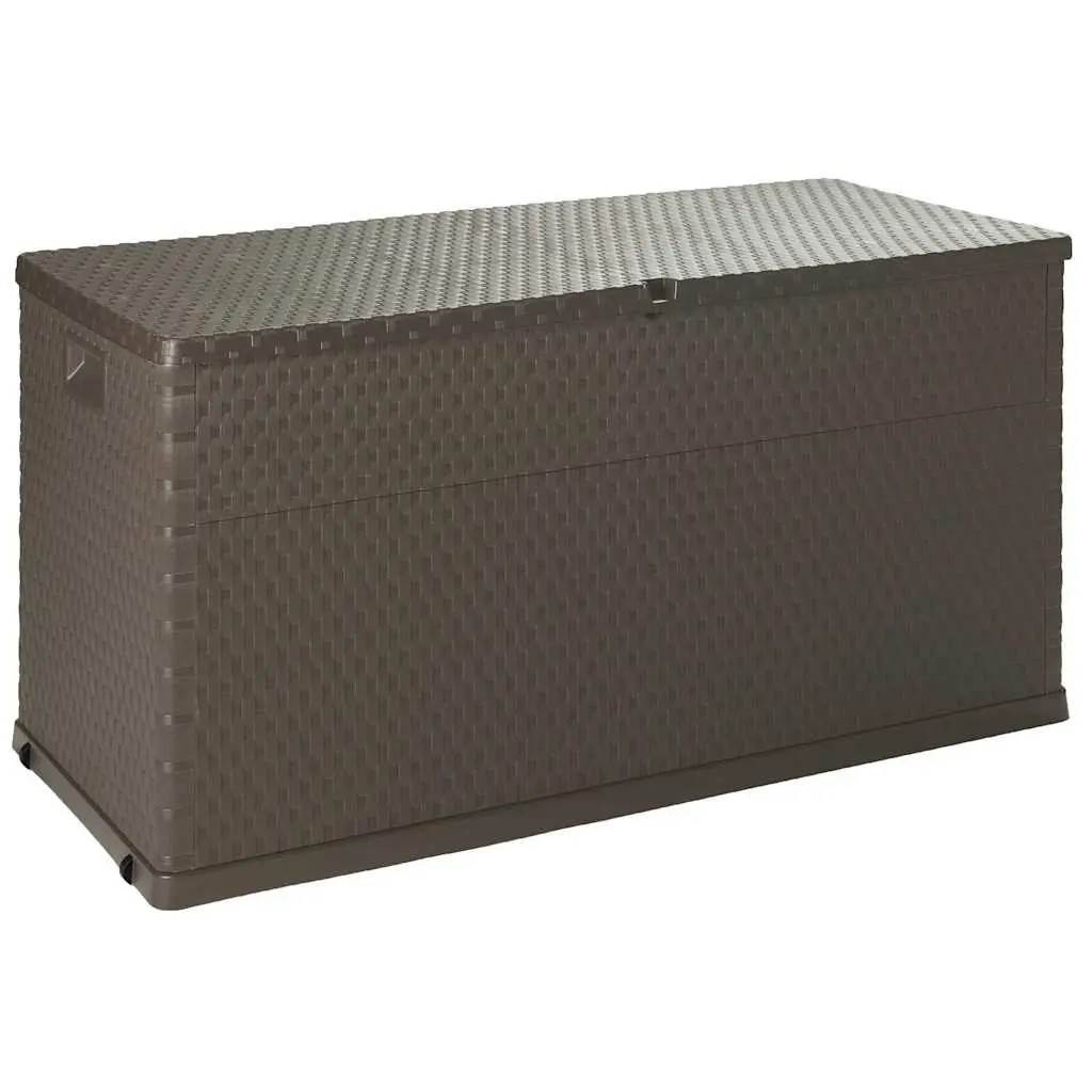 Brown Garden Storage Box for Outdoor Use