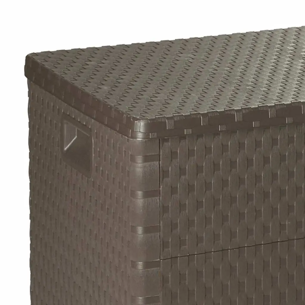 Brown Garden Storage Box for Outdoor Use