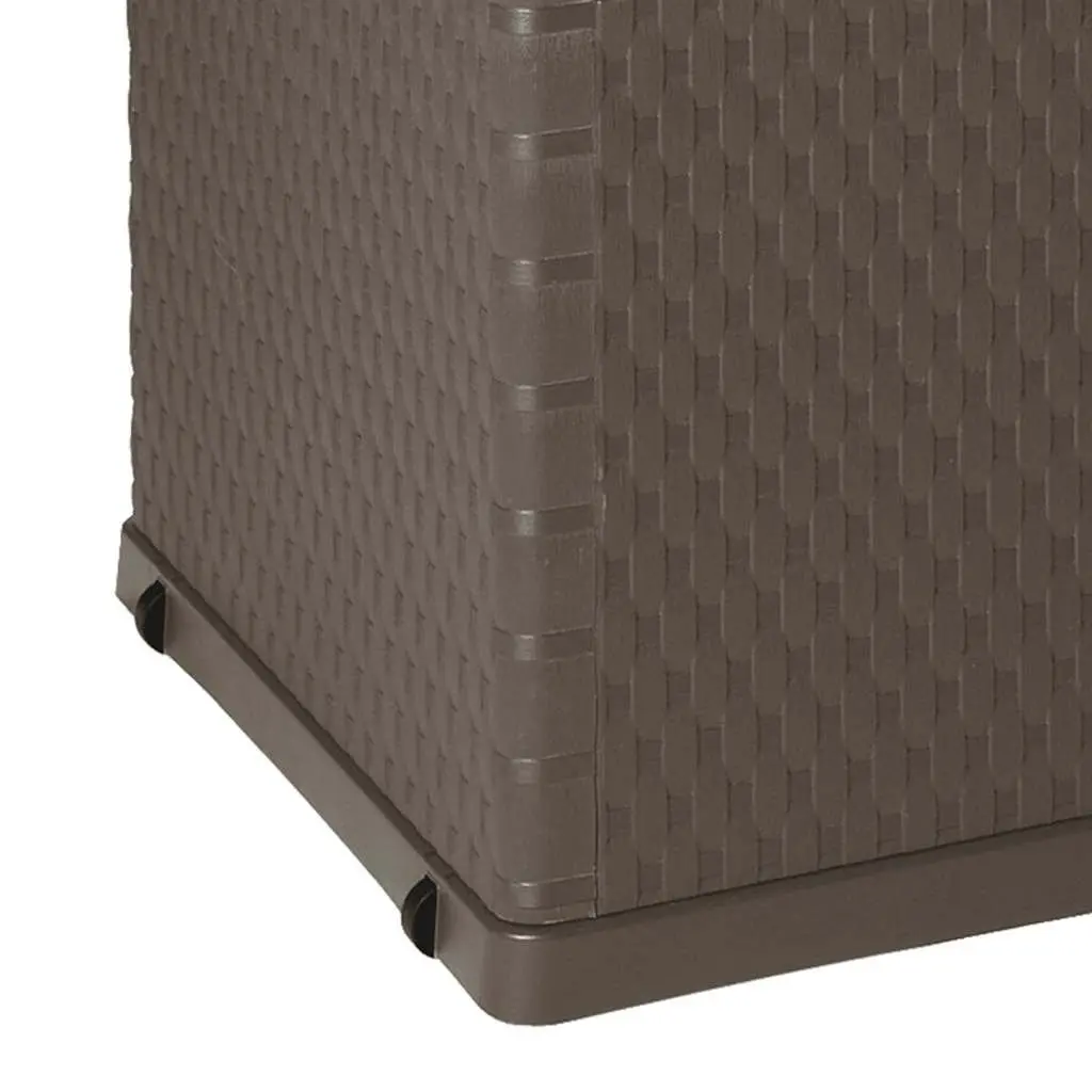 Brown Garden Storage Box for Outdoor Use