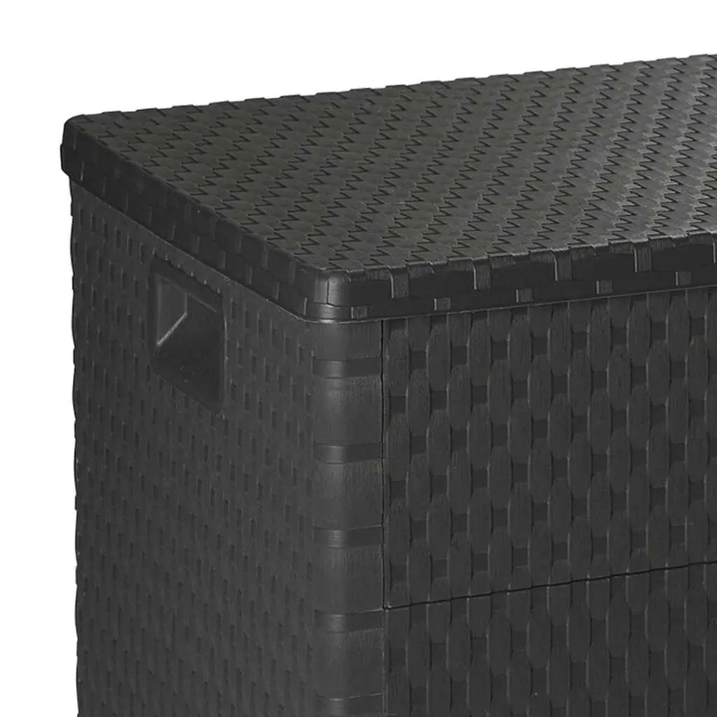 Outdoor Storage Box Polypropylene Rattan 120x56x63cm Anthracite