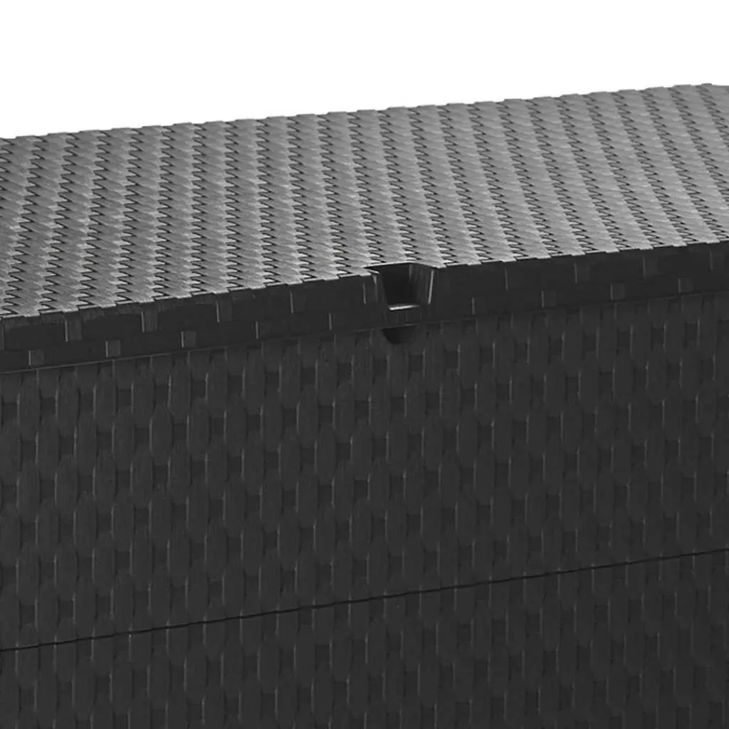 Outdoor Storage Box Polypropylene Rattan 120x56x63cm Anthracite