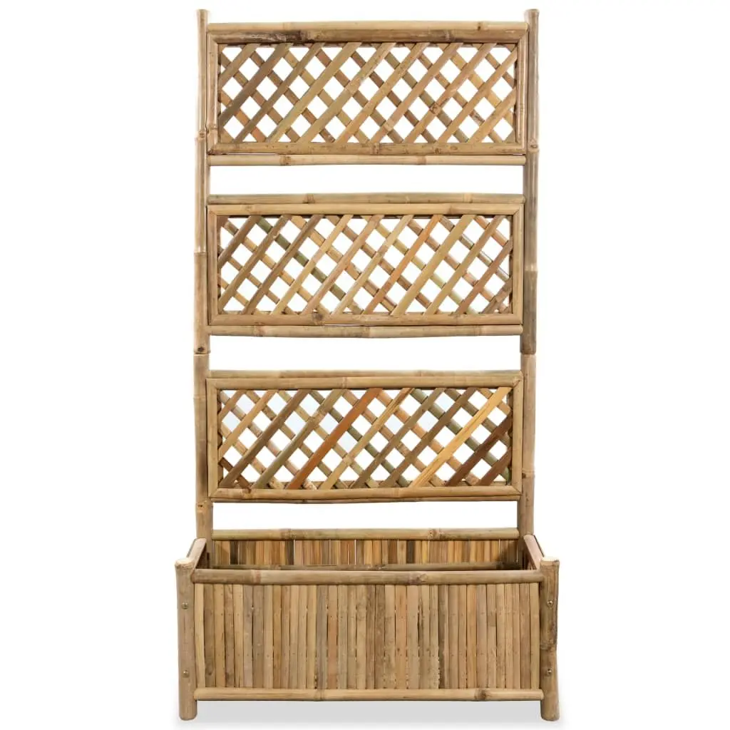 Garden Raised Bed Bamboo 70cm Brown