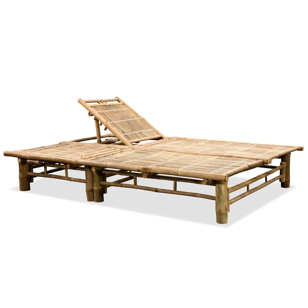 2-Person Sun Lounger with Adjustable Backrests