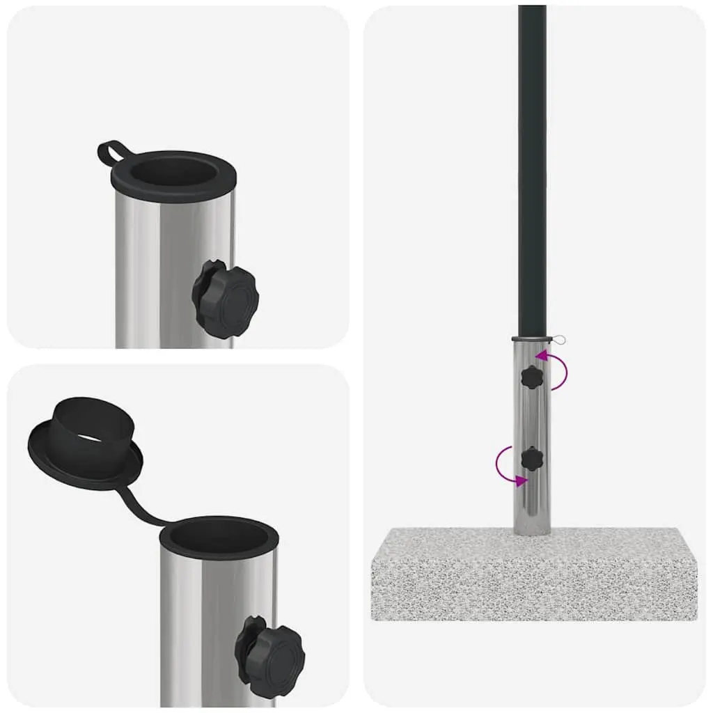 Heavy Duty Grey Rectangular Granite Parasol Base 25kg