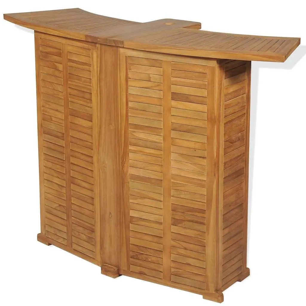 Folding Bar Table for Outdoor Spaces with Storage