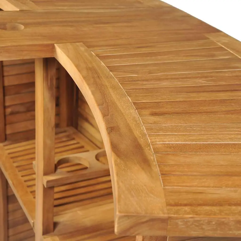 Folding Bar Table for Outdoor Spaces with Storage