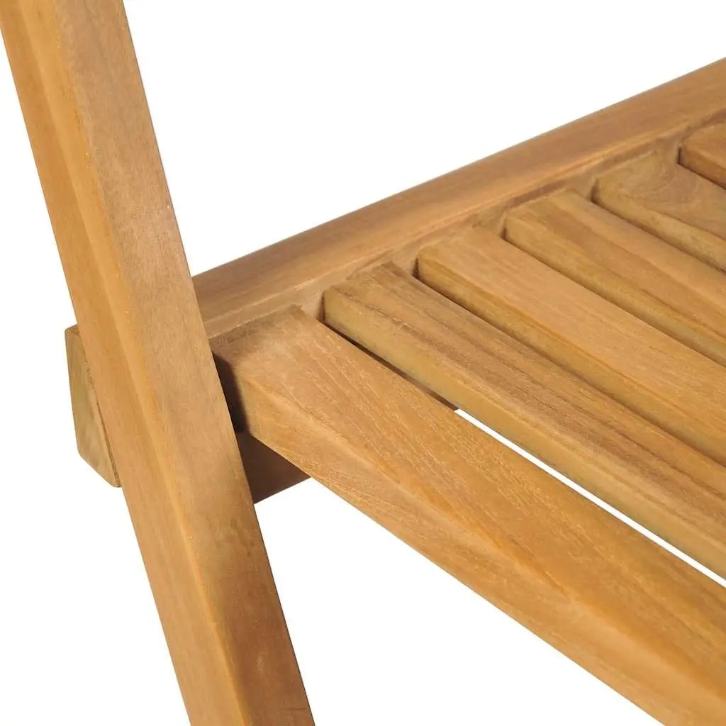 Outdoor Bar Stools Teak Wood Folding Brown Set of 2
