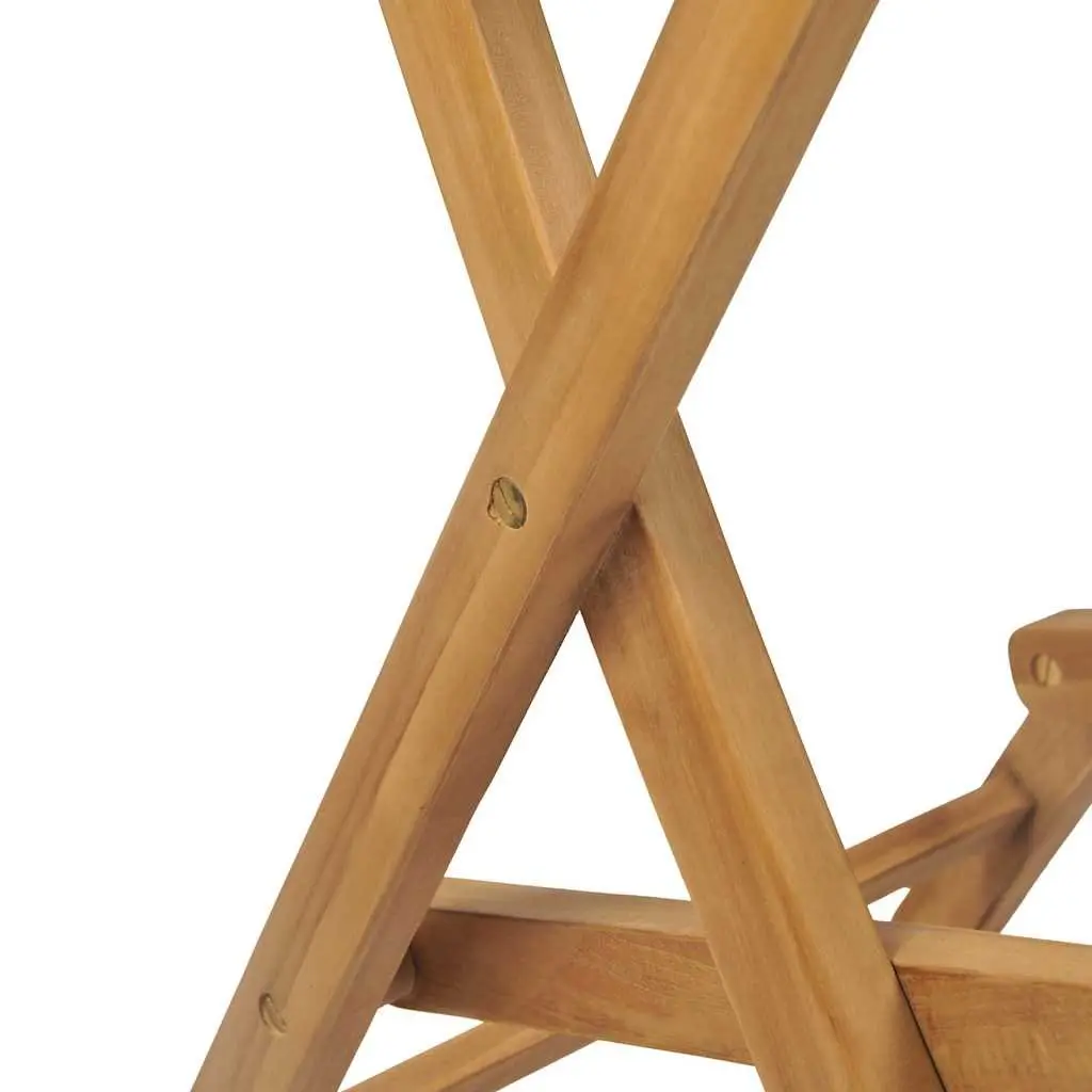 Outdoor Bar Stools Teak Wood Folding Brown Set of 2