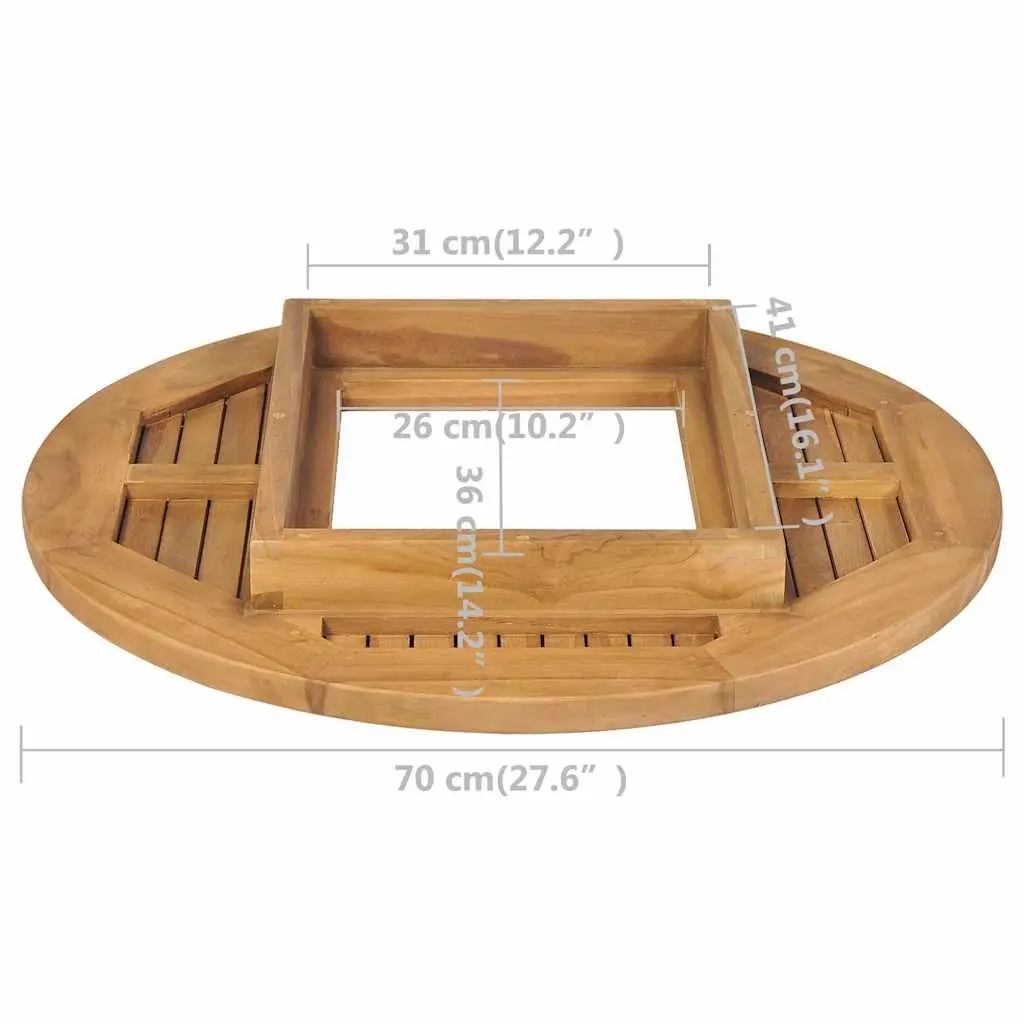 Brown Portable Party Table for Beer Crates 70cm