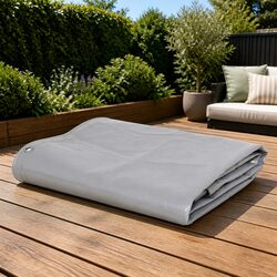 Durable Grey Waterproof Tarpaulin 4x4 m for Outdoor Use