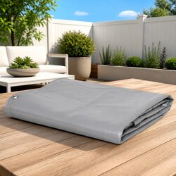 Sturdy Grey Tarpaulin 650 g/m² 4x5 m for Outdoor Use