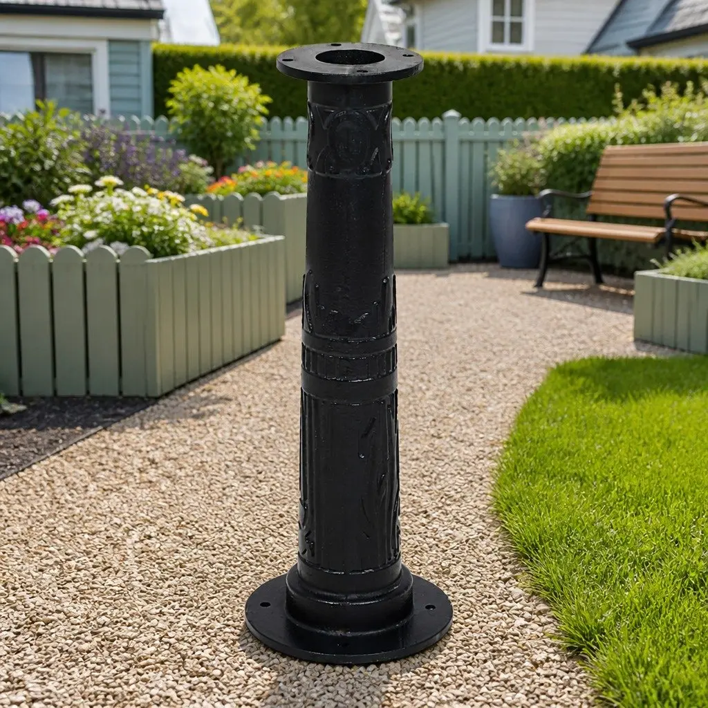 Garden Hand Water Pump Stand Cast Iron 67cm Black