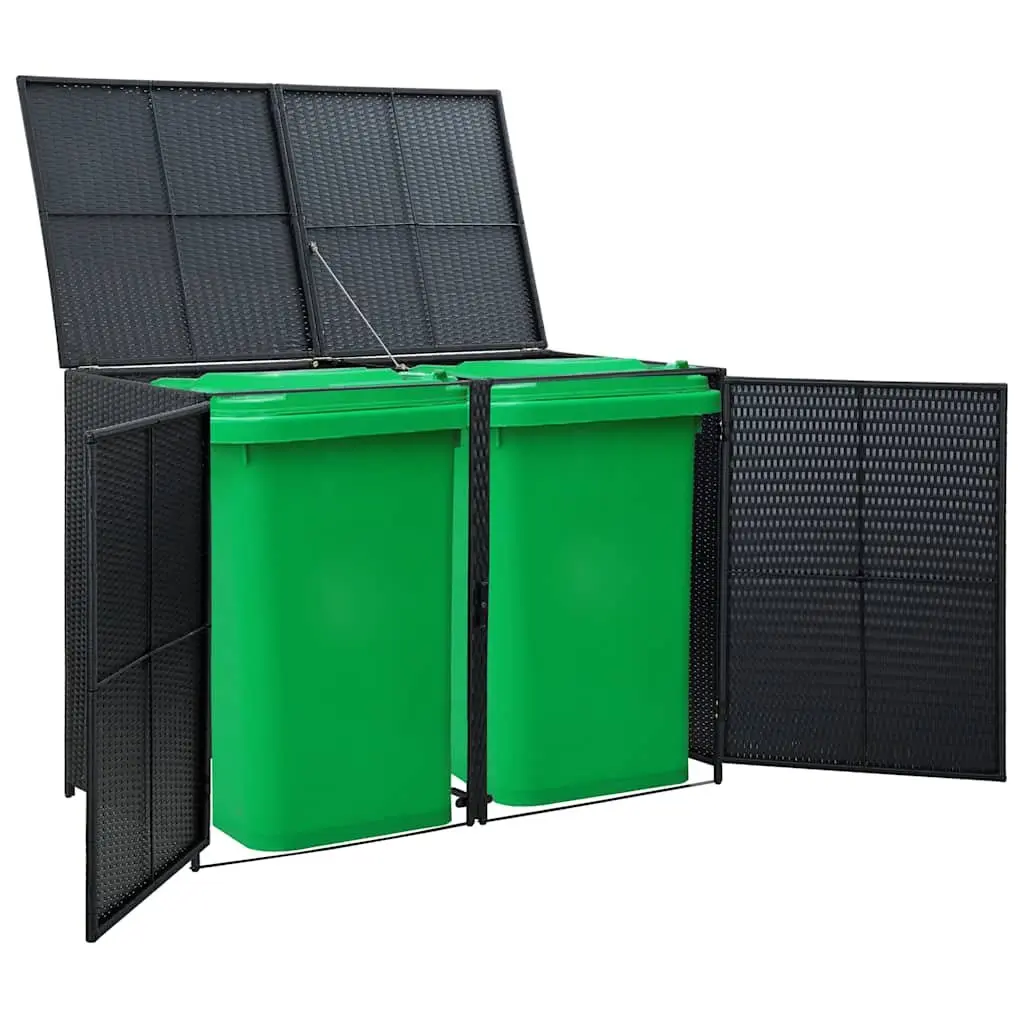 Double Wheelie Bin Shed for Garden Storage