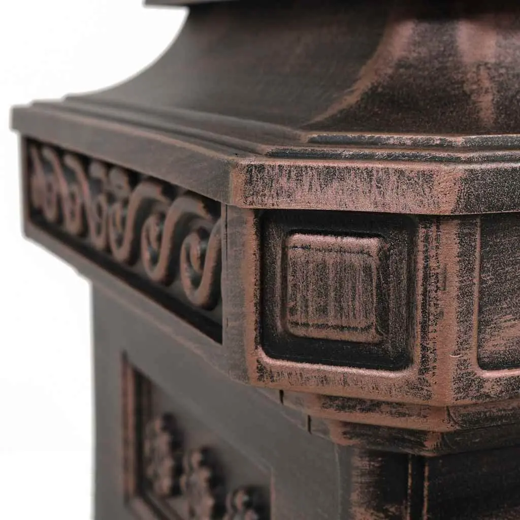 Antique-Style Pillar Letterbox for Outdoor Use