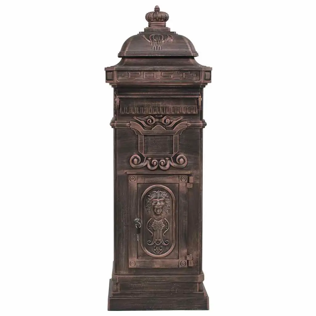 Antique-Style Pillar Letterbox for Outdoor Use