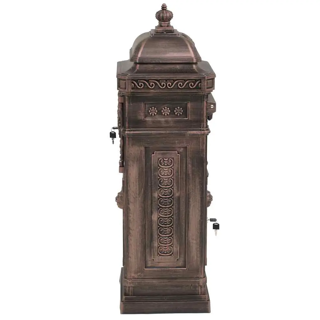 Antique-Style Pillar Letterbox for Outdoor Use