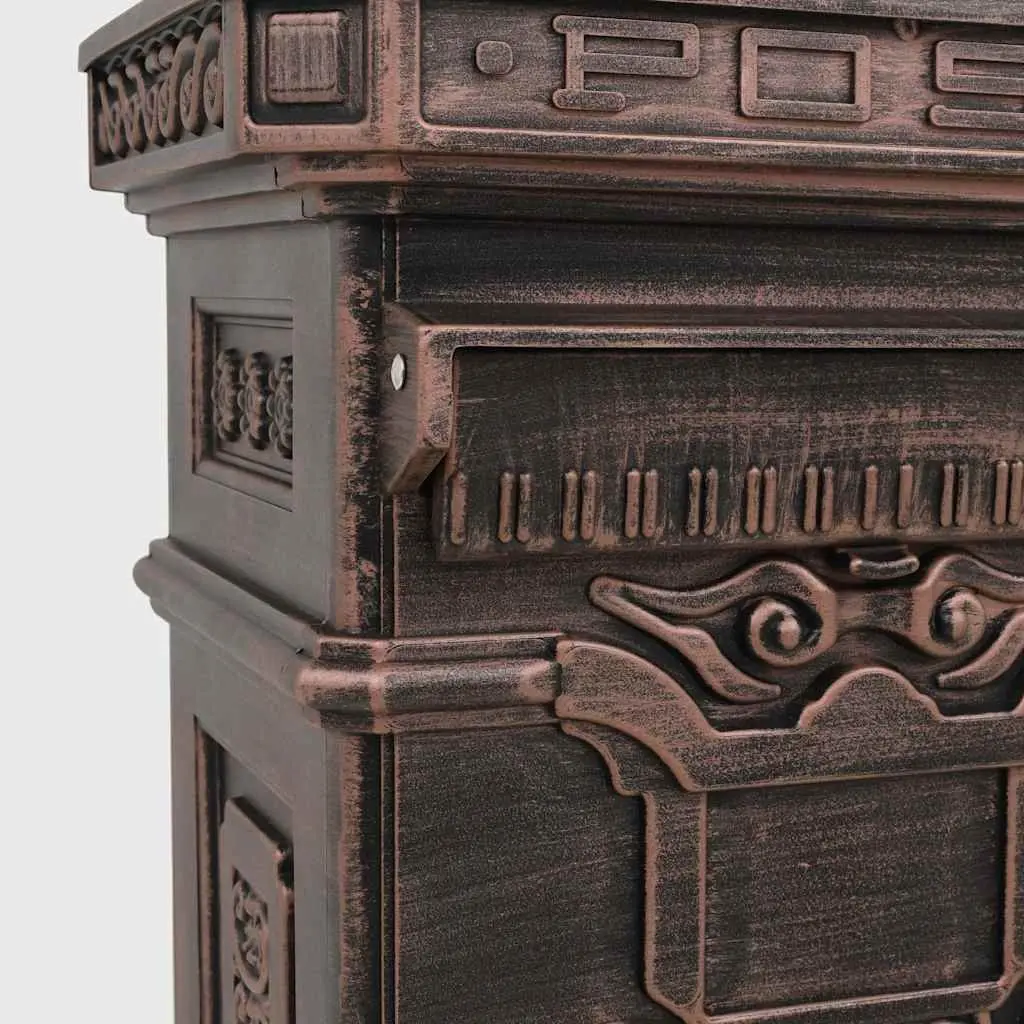 Antique-Style Pillar Letterbox for Outdoor Use