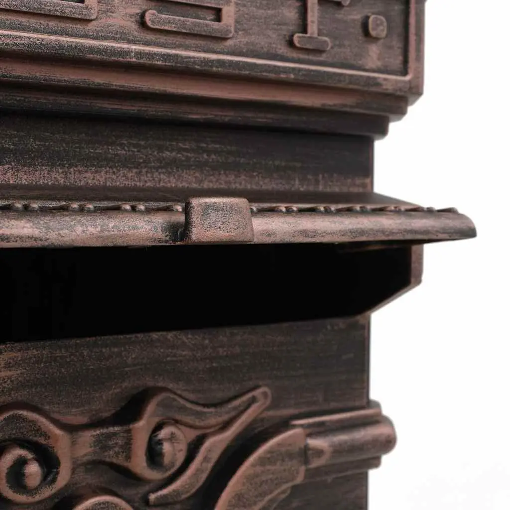 Antique-Style Pillar Letterbox for Outdoor Use
