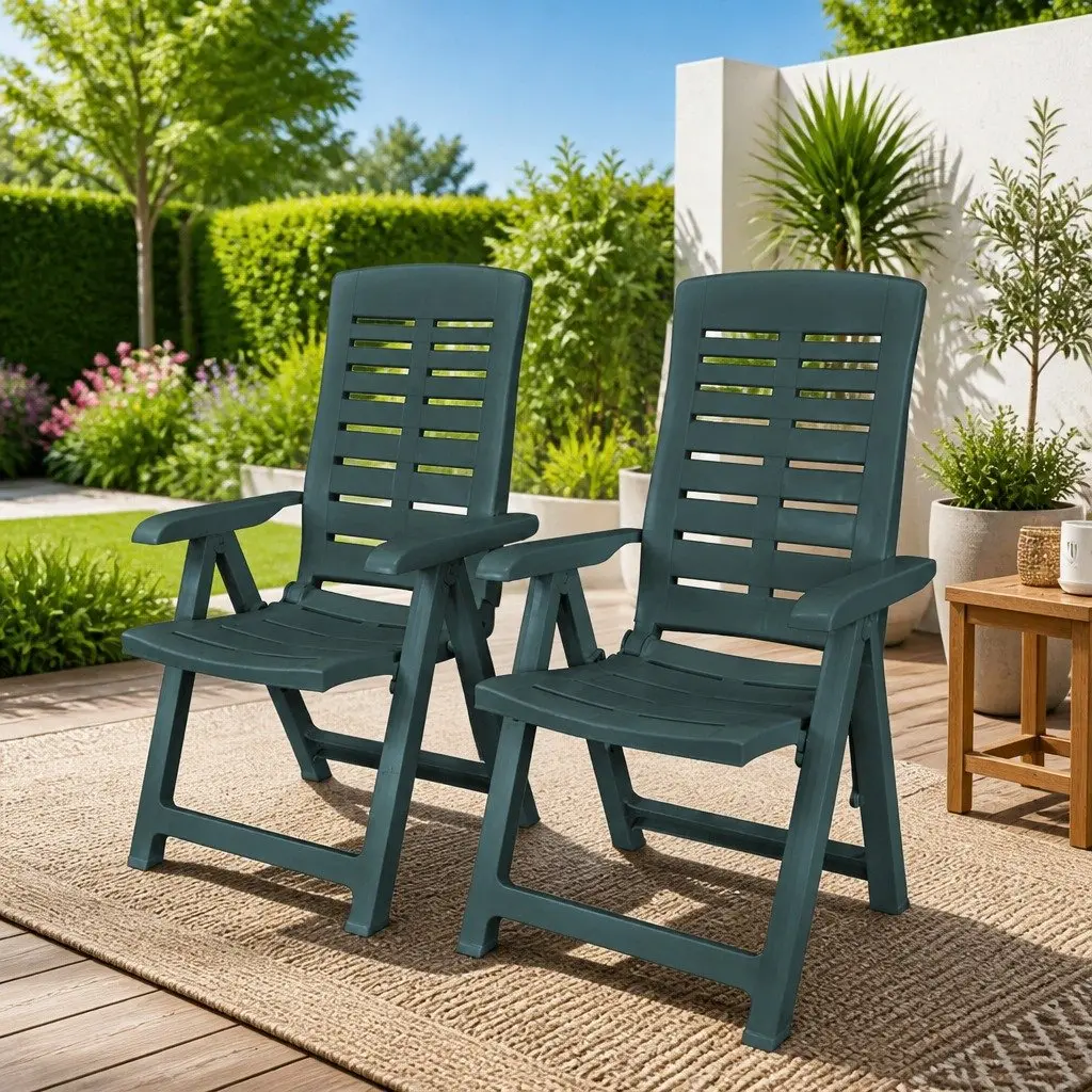 Portable Folding Garden Chairs 2 pcs