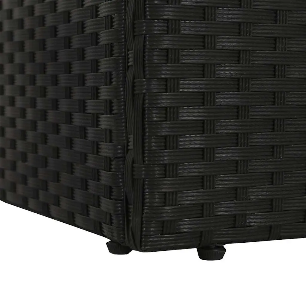 Outdoor Lounge Bed PE Rattan 195x60cm Black