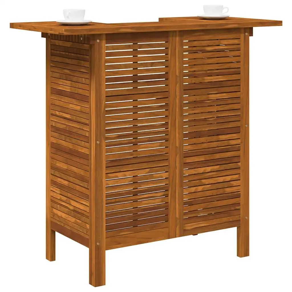 Solid Acacia Wood High Bar Table for Indoor and Outdoor