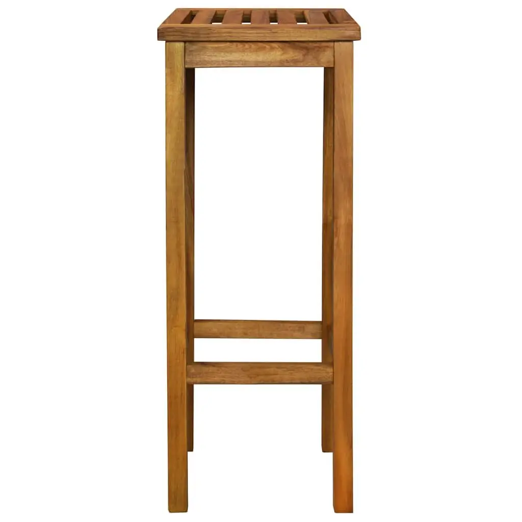Outdoor Bar Chairs Solid Acacia Wood Brown