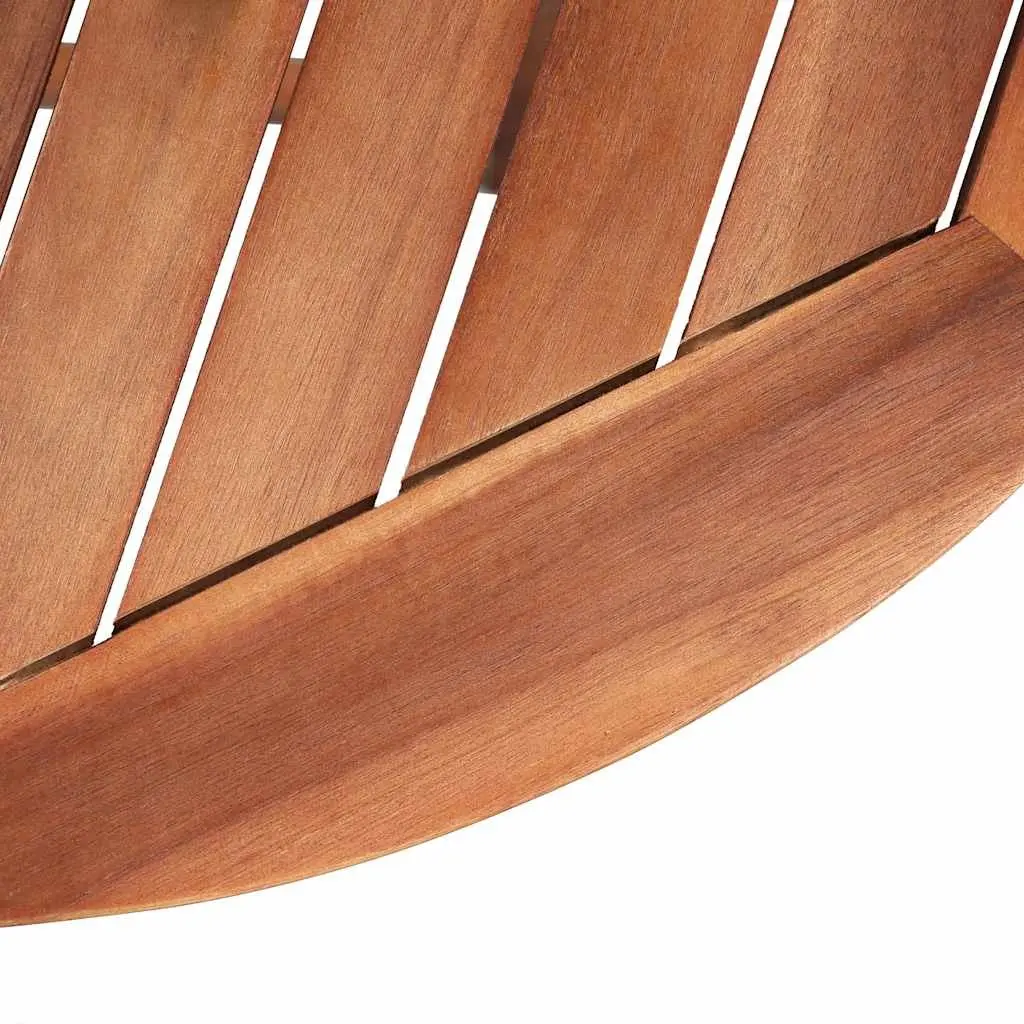 Brown Wood Folding Oval Dining Table for Outdoor Use