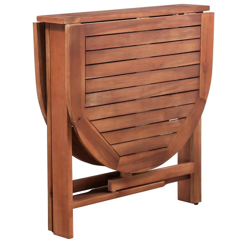 Brown Wood Folding Oval Dining Table for Outdoor Use
