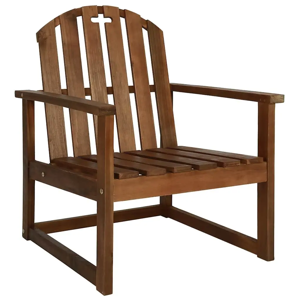 Outdoor Garden Chairs 2-Pack Solid Wood Set