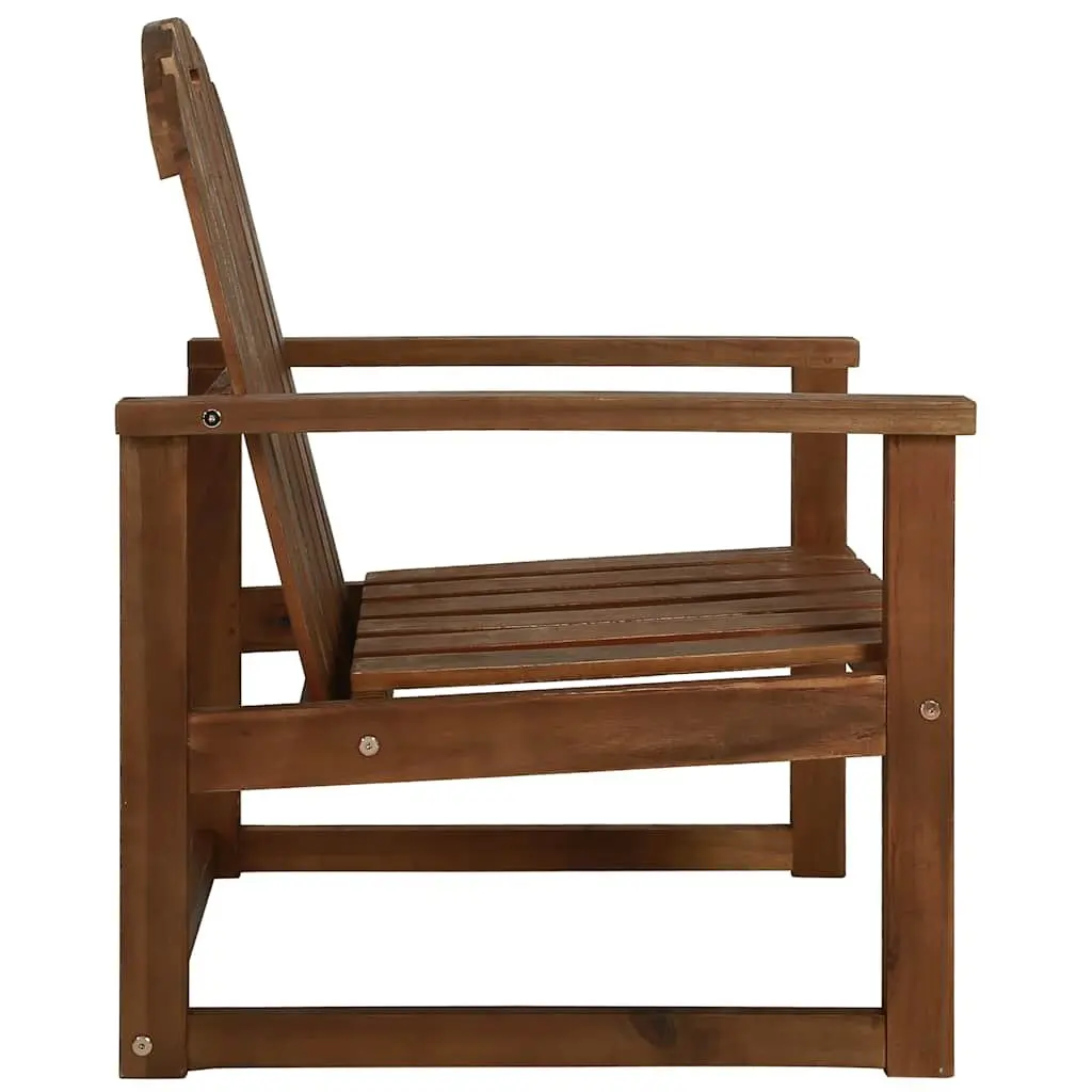 Outdoor Garden Chairs 2-Pack Solid Wood Set