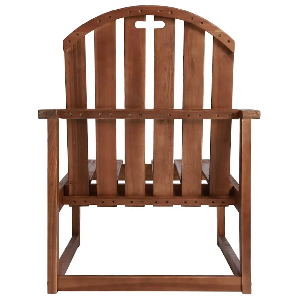 Outdoor Garden Chairs 2-Pack Solid Wood Set
