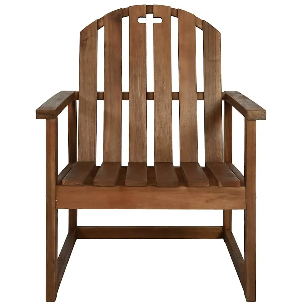 Outdoor Garden Chairs 2-Pack Solid Wood Set