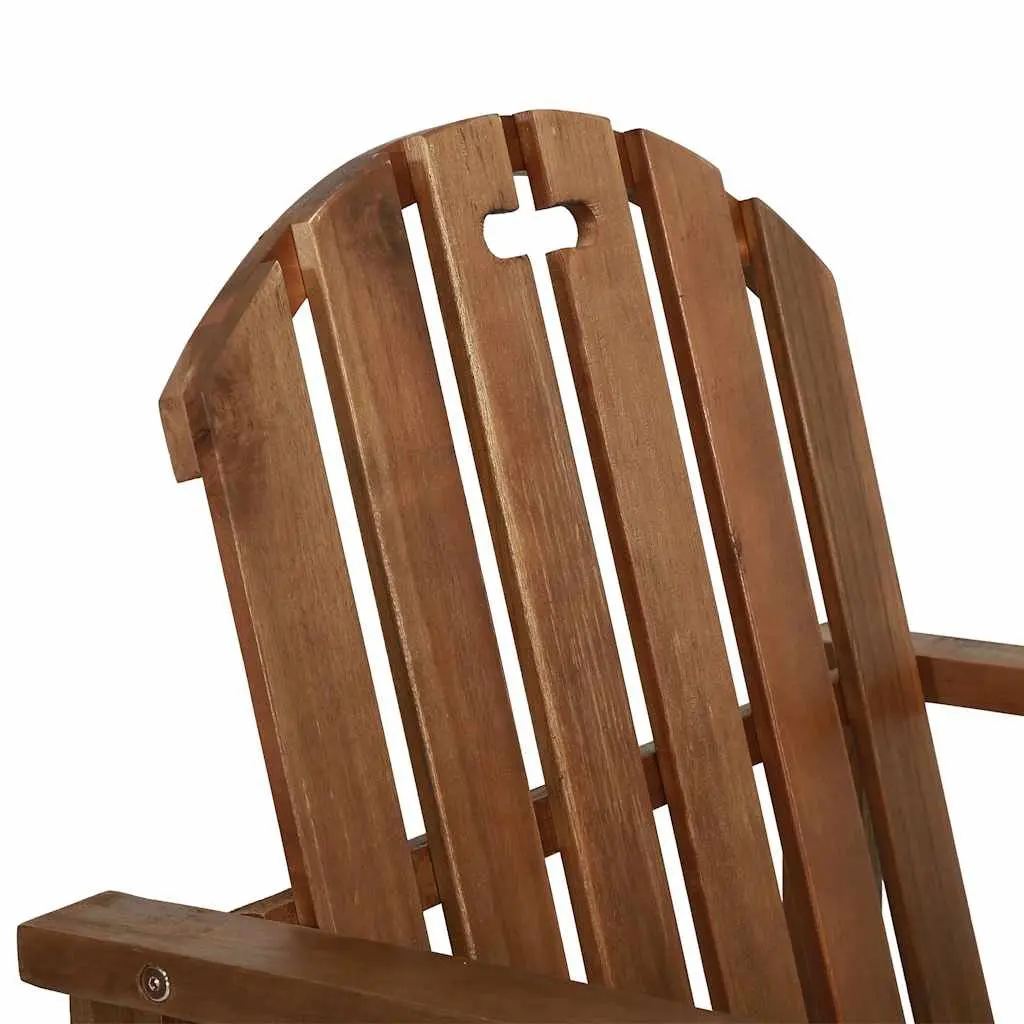 Outdoor Garden Chairs 2-Pack Solid Wood Set