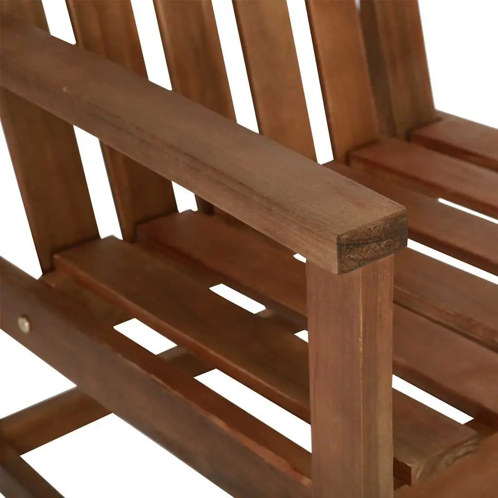 Outdoor Garden Chairs 2-Pack Solid Wood Set