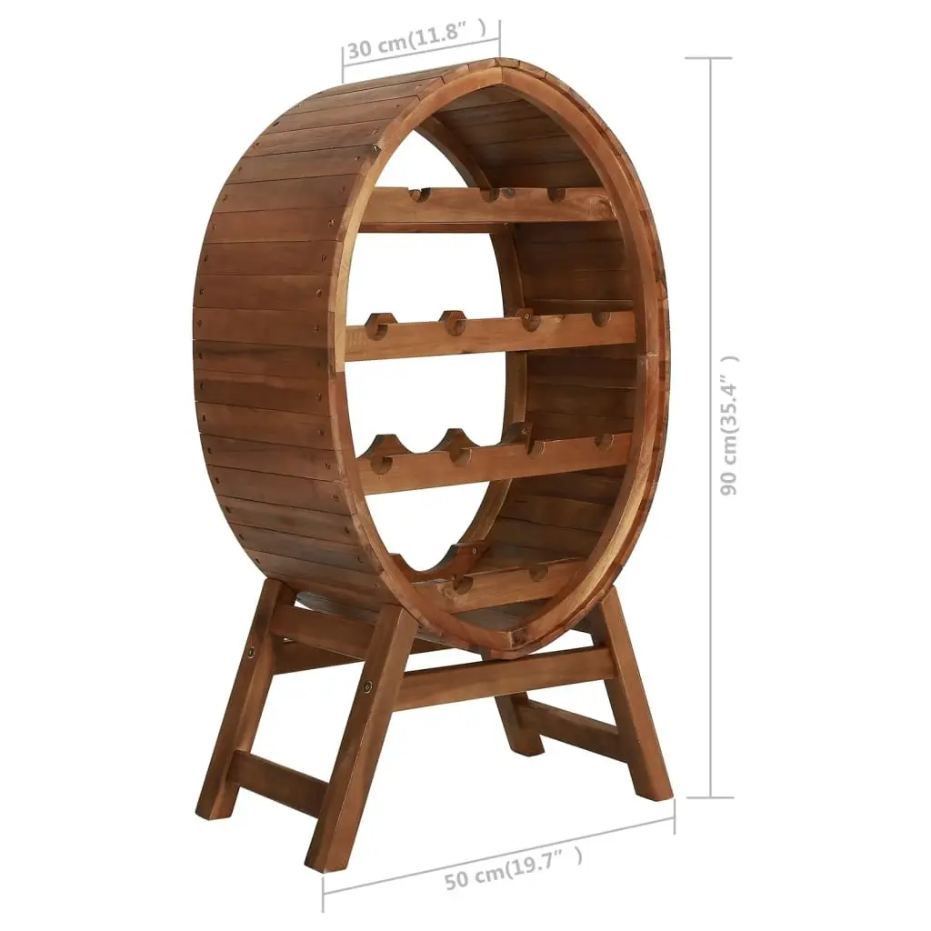 Wooden 13 Bottle Wine Rack with Four Tiers