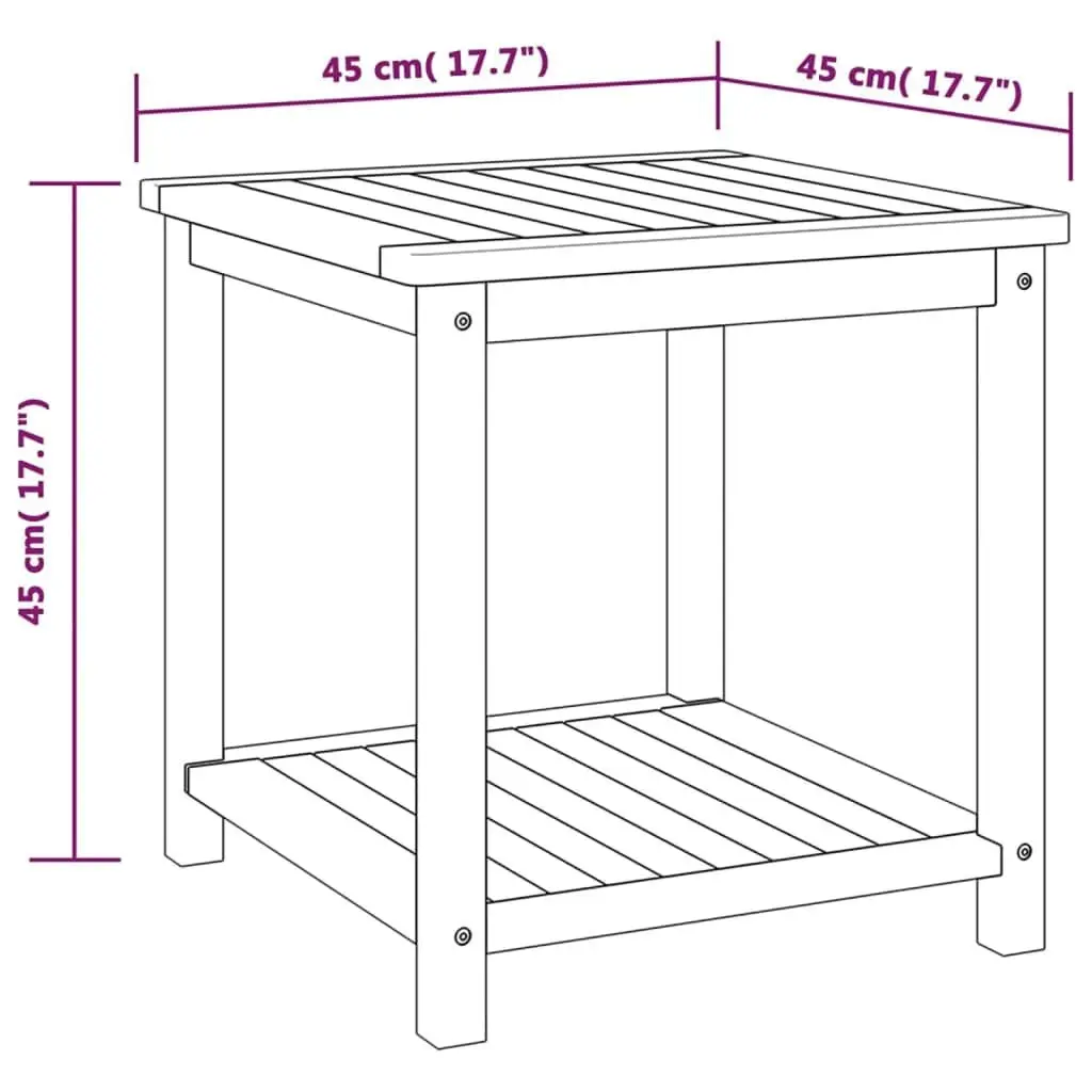 Solid Wood Side Table for Indoor and Outdoor