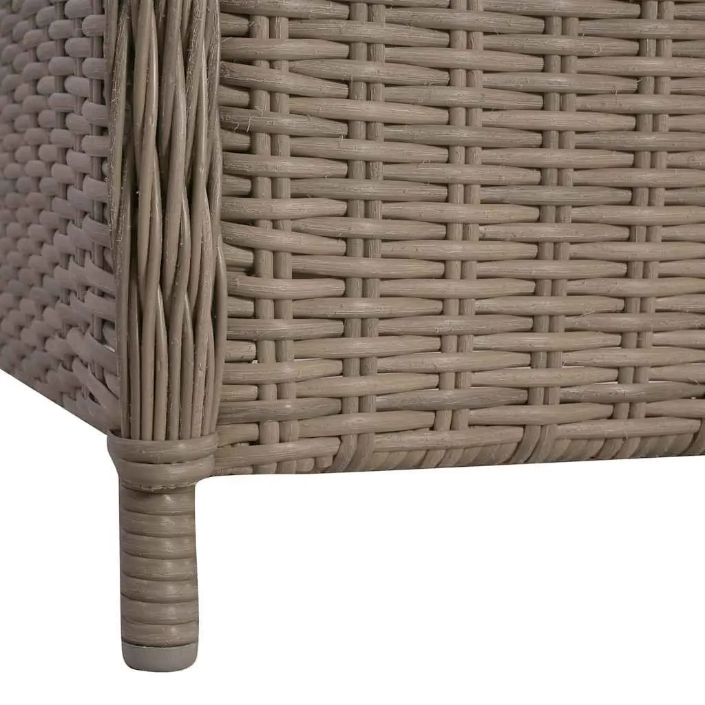 Brown Poly Rattan Bistro Set with Durable Steel Frames