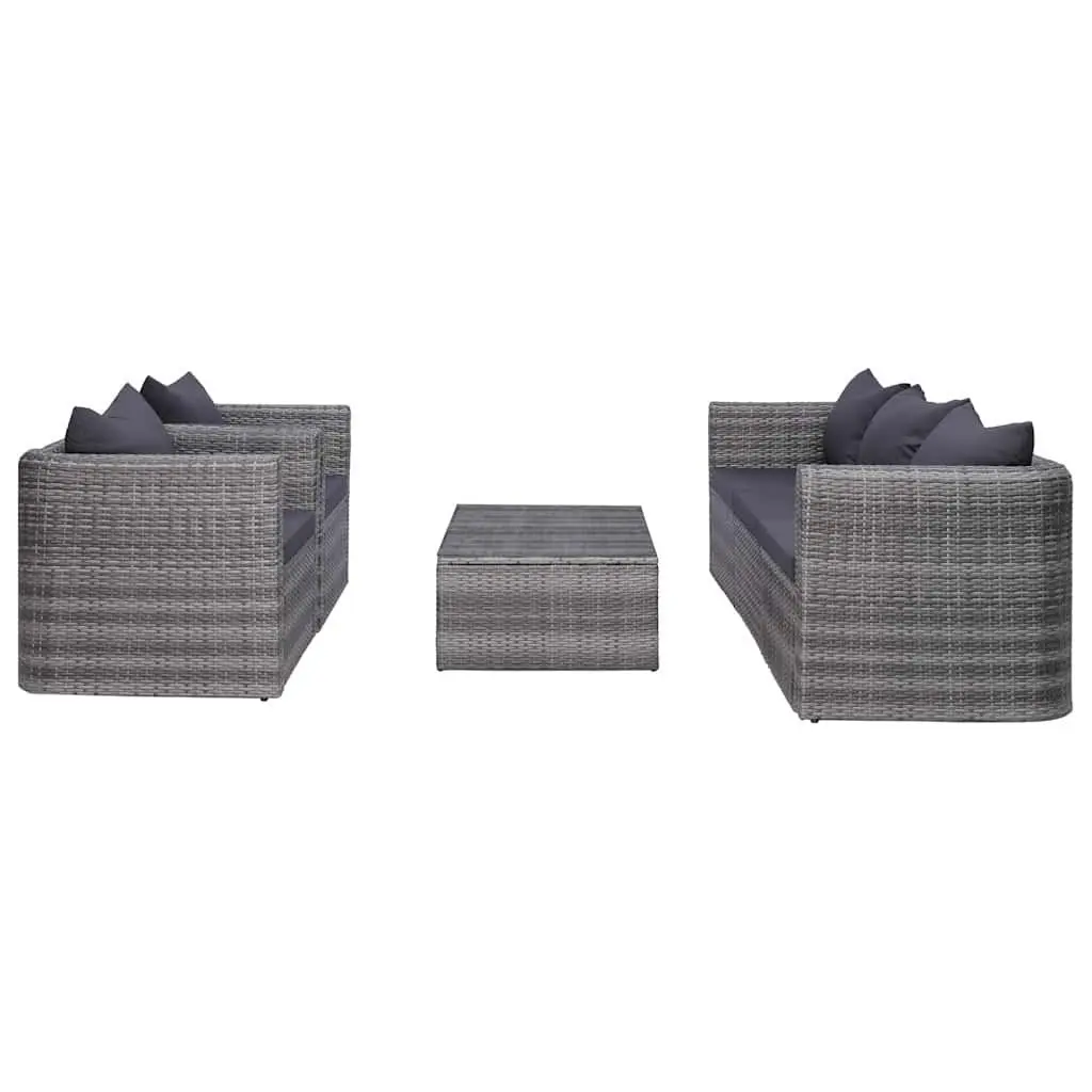 6 Piece PE Rattan Garden Sofa Set