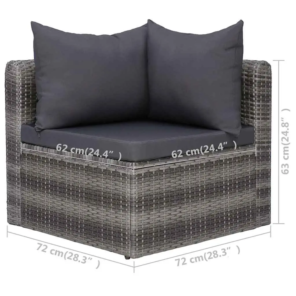 6 Piece PE Rattan Garden Sofa Set