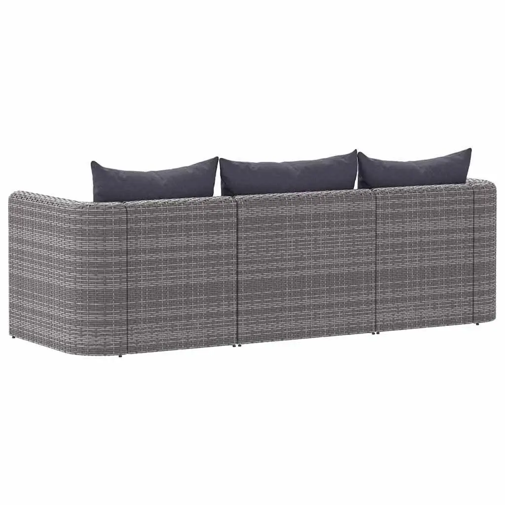 3-Piece Outdoor Garden Sofa Set in Grey
