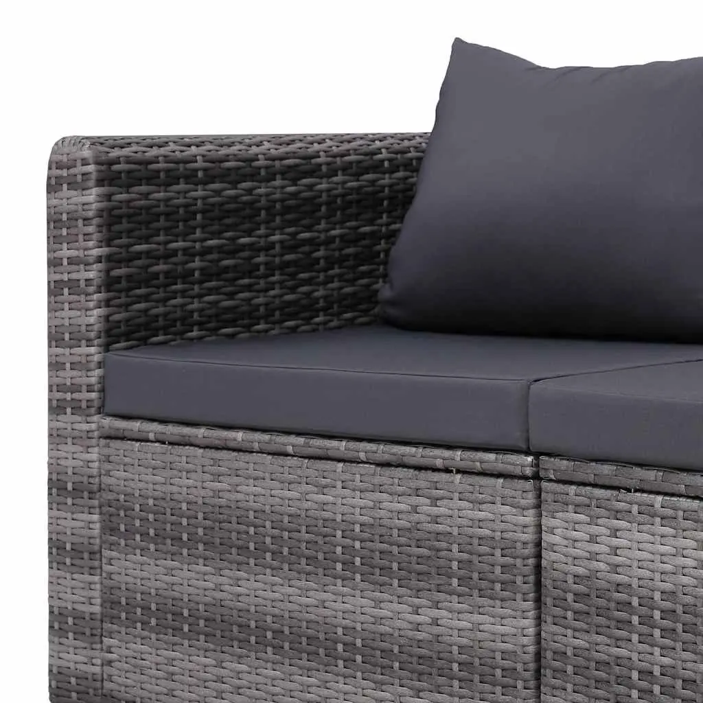 3-Piece Outdoor Garden Sofa Set in Grey