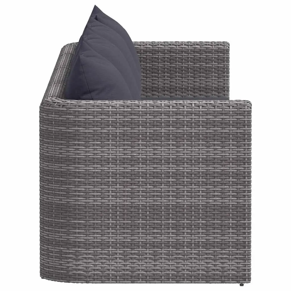 4 Piece Grey Rattan Outdoor Sofa Set