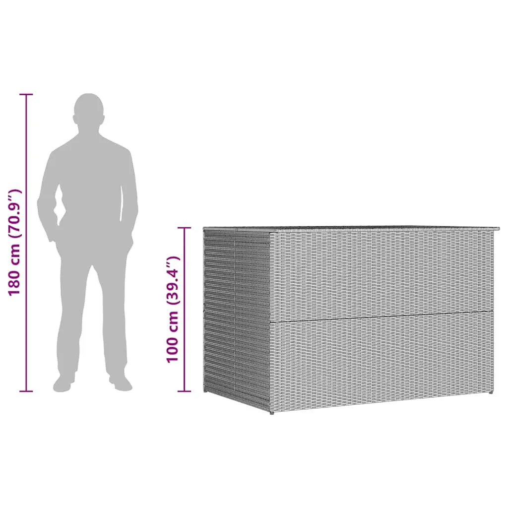Black Outdoor Storage Box for Cushions & More