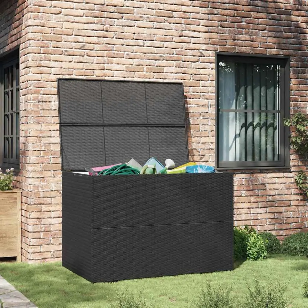 Black Outdoor Storage Box for Cushions & More