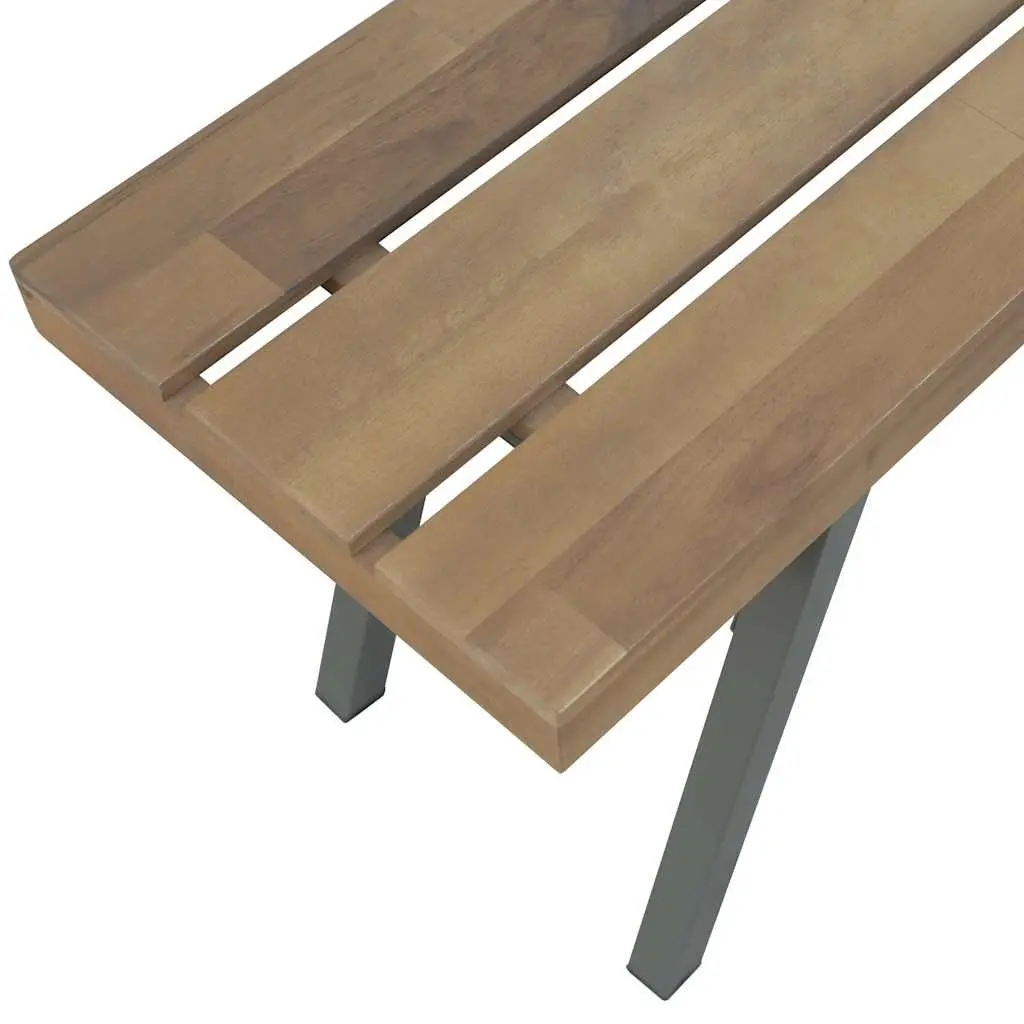 Garden Bench Solid Acacia Wood 120cm Brown Weather Resistant