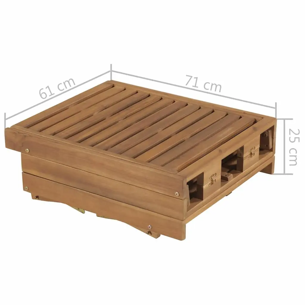 Adjustable Backrest Wooden Folding Sun Lounger