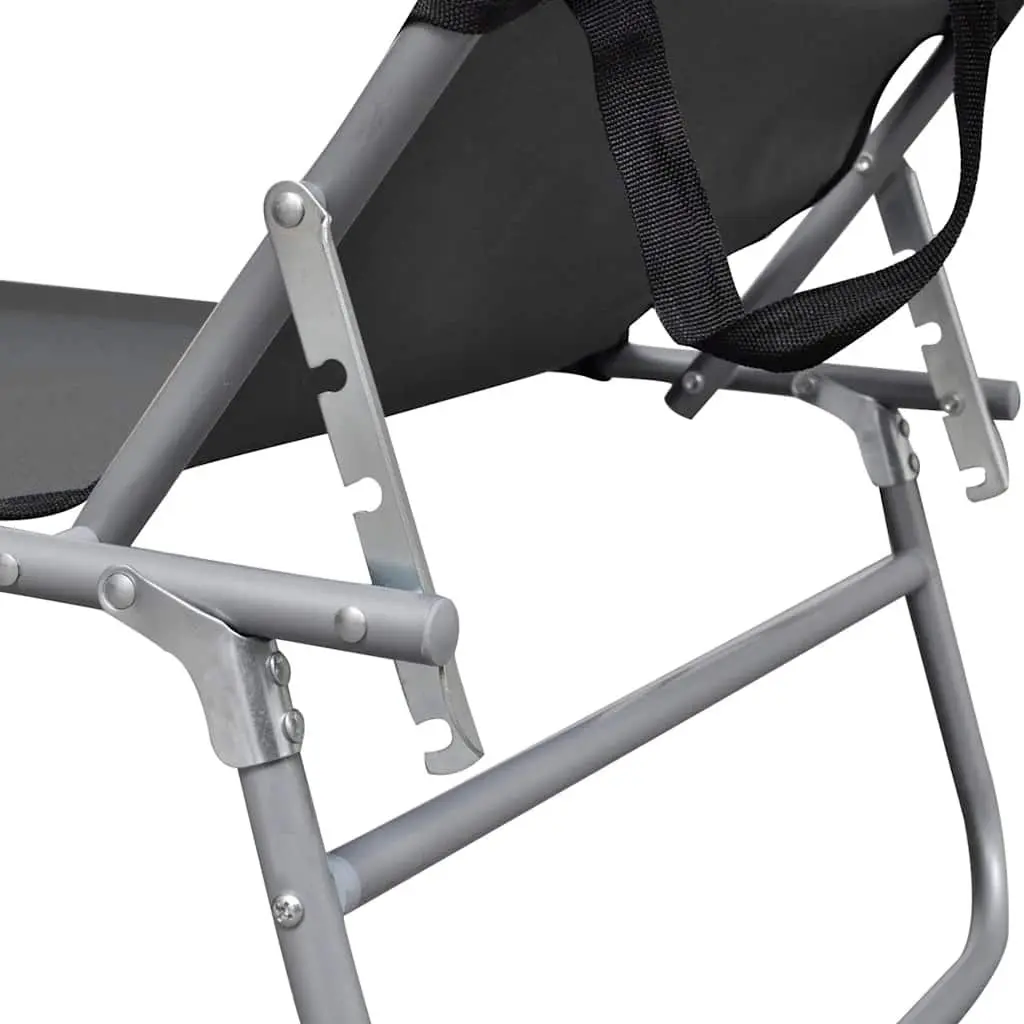 Adjustable Sun Lounger with Canopy