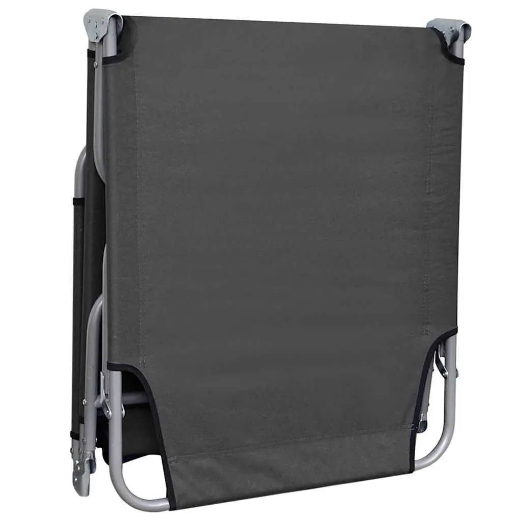 Adjustable Grey Sun Lounger for Garden and Beach