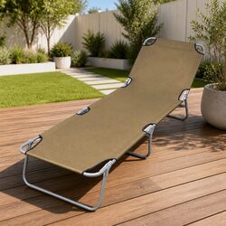 Durable Adjustable Sun Lounger with Foldable Design
